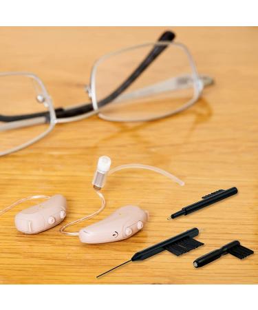 Hearing Aid Cleaning Kit - 12-Piece Set with Wax Loop and Magnet Tools | Multi-Functional Earphone Cleaner with Velvet Bag - Buy Online on GoSupps.com