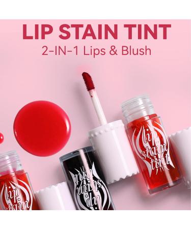 3-Piece Set: Long-Lasting Lip Stain in 3 Colors - Non-Sticky, Waterproof & Moisturizing Lip Tint Gloss - Ideal Gift for Women & Girls - Buy Online on GoSupps.com