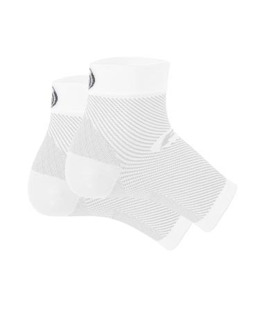 Os1st Men's Performance Foot Sleeve Small White Small (1 Pair) White