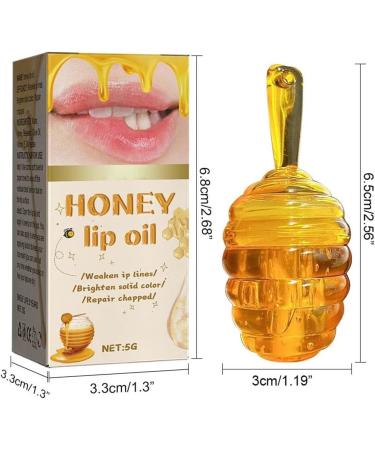 lipstick Honey Lip Oil Honey Hydrating Lip Glow Oil High Shine Plumping Lip Oil Lip Wrinkle Repair Dilute Lip Hydrating Moisturizing Care Colorless Lip Care Oils For Very Dry Lips Lip Care Oil 5ml. Yellow - Buy Online on GoSupps.com