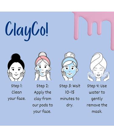 ClayCo 10 Piece Clay Mask Variety Kit | Rose, Dead Sea, Green Tea, Aloe Vera, 24K Gold | Facial and Skin Care for Men & Women - Buy Online on GoSupps.com