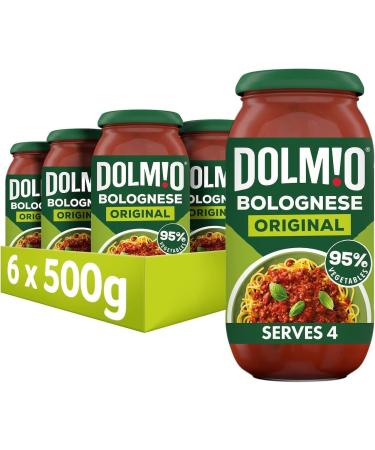 Dolmio Original Bolognese Sauce For Pasta 500g - 6 Pack | Tomato Sauce Made With 95% Vegetable No Artifical Colours. - Buy Online on GoSupps.com