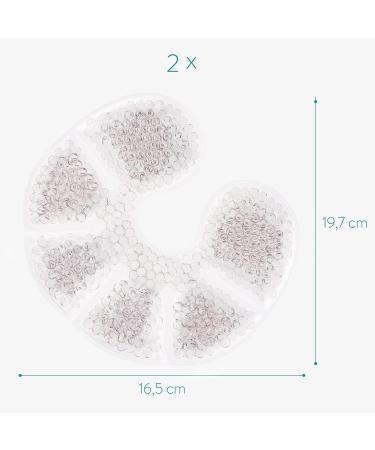 Navaris Thermo Pads Breast Pillow - 2 Gel Beads Cooling & Heat Pads for Breastfeeding - Reusable Accessories - Gray - Buy Online on GoSupps.com