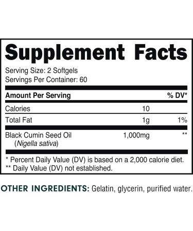 Bucked Up Black Seed Oil 1000mg Per Serving (Black Cumin Seed Oil) Essentials (60 Servings 120 Softgels) - Buy Online on GoSupps.com