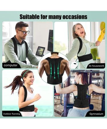 MOVSEA Posture Corrector for Men and Women - Relief and Improve Posture for Neck, Hunchback, and Shoulders - Ideal for Office, School, Driving - Size M - Buy Online on GoSupps.com