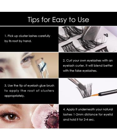 144PCS 3D D Curl Individual Cluster Lashes | Natural Look, Reusable, Soft | DIY Eyelash Extensions | Mix Length 10-16MM - DM20 - Buy Online on GoSupps.com