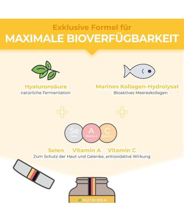 Premium Hyaluronic Acid Capsules 400mg - Marine Collagen & Vitamins C & A for Skin Joints & Anti-Aging - Buy Online on GoSupps.com