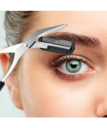 Wllhyf Eyebrow Shear Trimmers - 3 Pieces with Removable Comb | Professional Scissors for Men & Women | Premium Makeup Tool Accessories - Buy Online on GoSupps.com