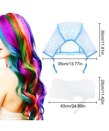 MENYIIYDS 5-Part Hair Dye Kit | DIY Hair Dye Tools with Brush Highlighting Cap Gloves & Scarf - Buy Online on GoSupps.com