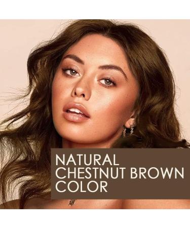 Instant 3-in-1 Hair Dye Shampoo - Herbal Ingredients - 100% Grey Coverage - Chestnut Color - 500mL - Buy Online on GoSupps.com