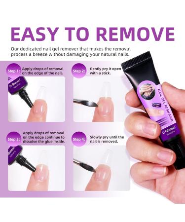 Buy Solid Nail Glue Gel - 10g Fast-Drying Formula for Press On Nails | Includes Remover & Nail File | Super Strong Long Lasting No UV Lamp Needed - Buy Online on GoSupps.com