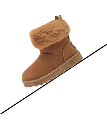 Yeeteepot Winter Booties for Baby Girls/Boys | Warm Lined Snow Boots | Anti-Slip Toddler Shoes | UK Child Size 11 (Brown) - Buy Online on GoSupps.com