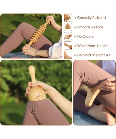 Complete Maderotherapy Set 5 in 1: Full Body Massage Lymphatic Drainage Anti-Cellulite Tools for Back & Legs - Buy Online on GoSupps.com