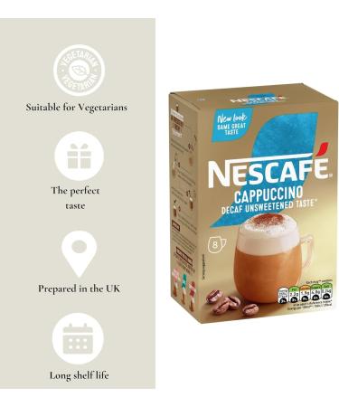 Coffee Multipack With 4x Nescafe Cappuccino Unsweetened Taste Decaf Gold Mix Coffee Boxes - 32 Nescaf Cappuccino Coffee Sachets - 8 per pack - Nescafe Coffee On the Go Instant Coffee Sachets - Buy Online on GoSupps.com