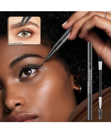 Curved eyebrow pen Natural Eyebrow Pen 2in1 eyebrow pencil eyebrow pencil eyebrow pen 2 fork tip natural waterproof eyebrow pen with micro fork tip and precise Brown - Buy Online on GoSupps.com