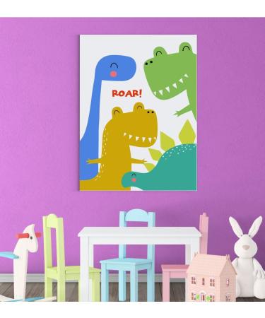 Stukk Dinosaurs Roar Family Nursery Wall Decor Art Poster Print - A2 Size - Buy Online on GoSupps.com