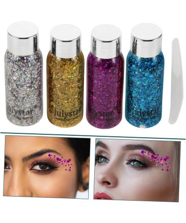 Beavorty 4pcs Set Colorful Eye Shadow Glitter for Body Face Glitter Halloween Makeup Glitter Liquid - Buy Online on GoSupps.com