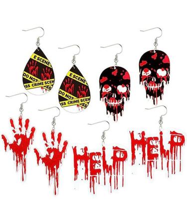 Feylie Halloween Earrings | Halloween-Themed Drop Earrings | Acrylic Ear Accessories for Spooky Celebrations - Buy Online on GoSupps.com