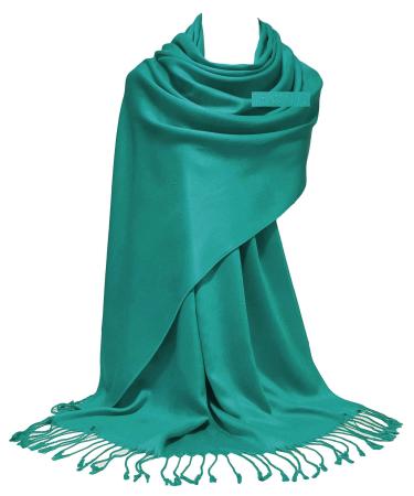 GFM Smooth Shiny Surface Pashmina Style Scarf (L9) L9-hltl-light Teal