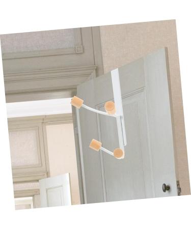 CHILDWEET 2pcs Door Hook Towel Hooks Coffee Mug Hooks Metal Hangers White Back Door Wall Hanging Wooden - Buy Online on GoSupps.com