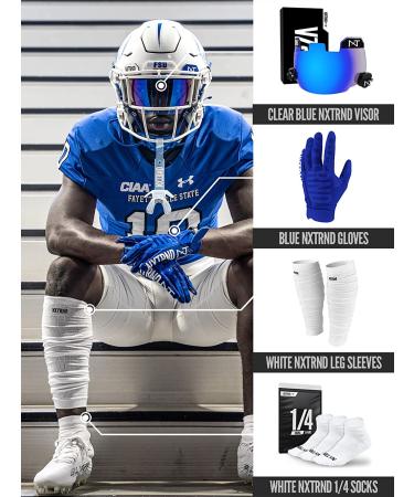 Nxtrnd Football Leg Sleeves for Men & Boys - White - One Size (Pair) - Buy Online on GoSupps.com