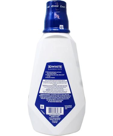 Crest - 3D White Glamorous White - Multi- Soins Blanchissant - Parfums Menthe Fraiche Bain De Bouche 946 Ml ( lot de 2 ) - Buy Online on GoSupps.com