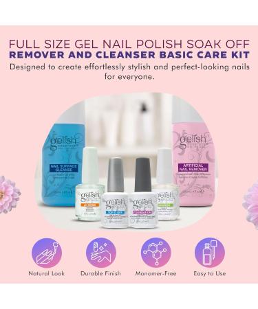 Buy Gelish Full Size Gel Nail Polish Soak Off Remover & Cleanser Kit | International Shipping Available - Buy Online on GoSupps.com