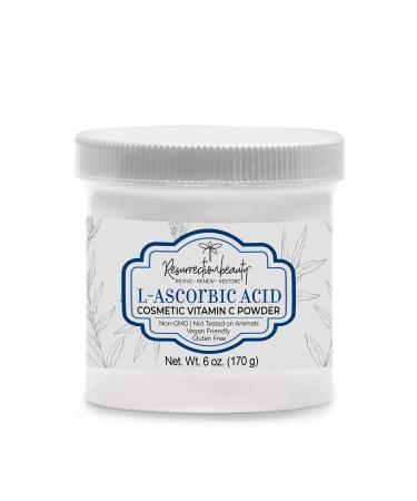 L-Ascorbic Acid Powder (Cosmetic Vitamin C Powder for Face) to Make Your Own Vitamin C Serum  Hyaluronic Acid Serums with Vitamin C & Other DIY Anti-aging Cosmetic Formulations for Skin Care 6 Oz. Jar
