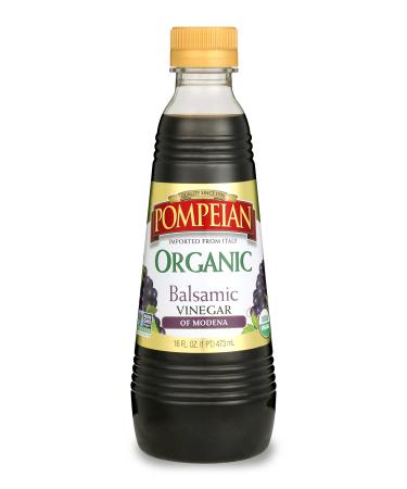 Pompeian Gourmet Organic Balsamic Vinegar, Perfect for Salad Dressings, Marinades & Vegetables, Non-Allergenic, Non-GMO, 16 FL. OZ.