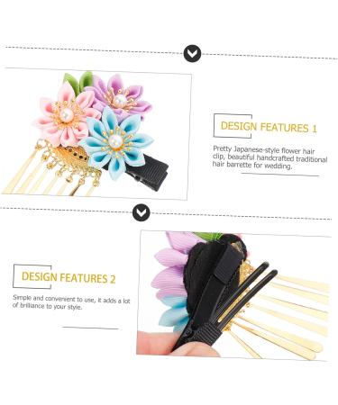FOMIYES Hairpin Chinese Wedding Decoration Bridal Headpieces for Wedding Bridal Hair Pin Wedding Hair Clip Bridal Hair Accessories Tassel Trim Little Daisy Girl Child Plastic Japan 9X6X2CM Pink Sky-blue Violet - Buy Online on GoSupps.com