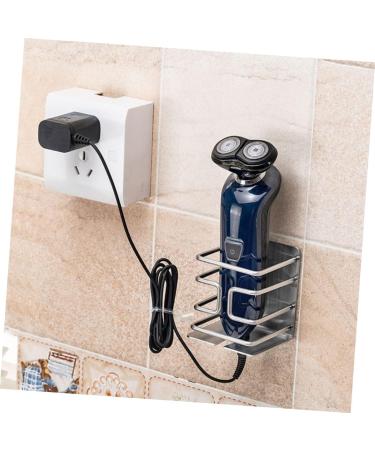 Stobaza Self-Adhesive Wall Razor Holder - Stainless Steel Electric Shaver Holder for Bathroom - 6x7cm Silver - Buy Online on GoSupps.com