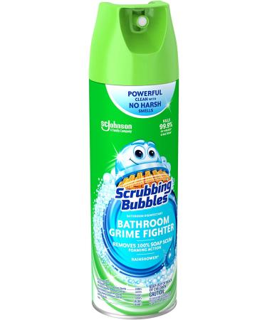 Scrubbing Bubbles Bathroom Grime Fighter Aerosol Disinfectant Spray - 20 oz Rainshower Scent | Tile, Bathtub, and Shower Cleaner - 1 Aerosol Spray - Buy Online on GoSupps.com