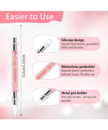 5PCS Nail Art Sculpture Pen Set - Dual Tipped Silicone Cuticle Pusher & Resin Rhinestone Tools for 3D Nail Art Design - International Shipping Available - Buy Online on GoSupps.com