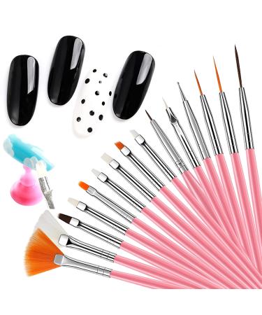 Buy Livecitys 15pcs Nail Art Brush Set - Professional DIY Manicure Tools for Salon & Home Use - Perfect for Acrylic Nail Design & Painting - Buy Online on GoSupps.com