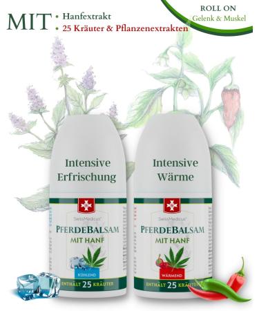 Swissmedicus Hemp Horse Balm Roll-On 90ml | Intensive Cooling Gel for Muscles & Joints - Real Relief - Buy Online on GoSupps.com