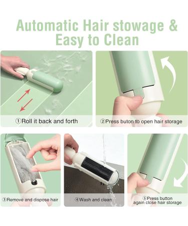 Reusable Lint Rollers - 2 Pack Animal Hair Remover Brush for Cats & Dogs | Easy Pet Fur Cleaning for Clothing Carpet & Sofa - Buy Online on GoSupps.com