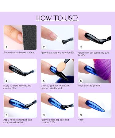 Saviland Chrome Nail Powder Set - 24 Colors Metallic Holographic Glitter for Nail Art & DIY Manicure - Buy Online on GoSupps.com