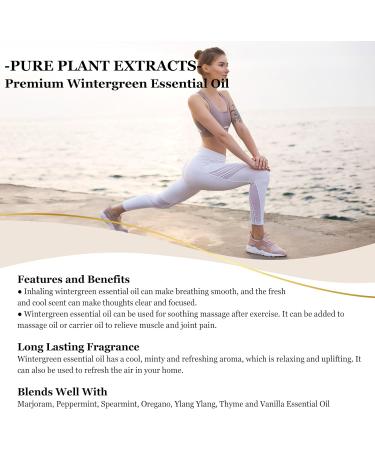 EUQEE Wintergreen Essential Oil 10ml Pure Natural Wintergreen Oils Aromatherapy Essential Oils for Diffusers for Home Relax Humidifiers Wintergreen 10 ml (Pack of 1) - Buy Online on GoSupps.com