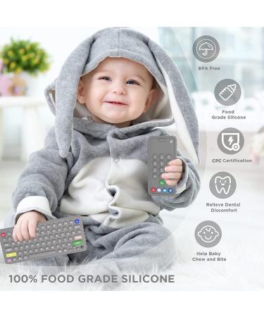 JIECH Remote and Phone Teether Toys for Babies - Safe and Soothing Teething Relief - Buy Online on GoSupps.com