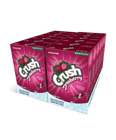 Crush- Powder Drink Mix - Sugar Free & Delicious (Strawberry, 72 Sticks)