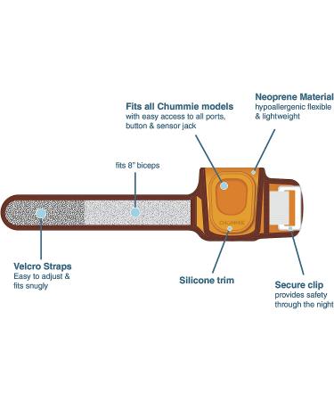Chummie Comfy Armband for Bedwetting Alarms - Patented Design for Maximum Comfort and Convenience in Orange - Buy Online on GoSupps.com