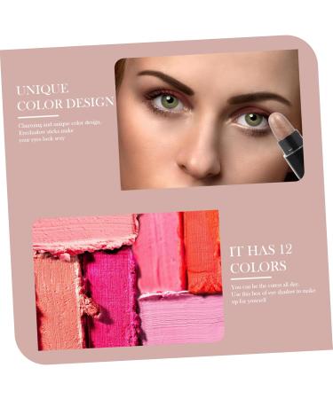 Outanaya 1box 12 Shadow Box Glitter Eyeshadow Stick Woman Plastic Charming Highlight Stick - Buy Online on GoSupps.com