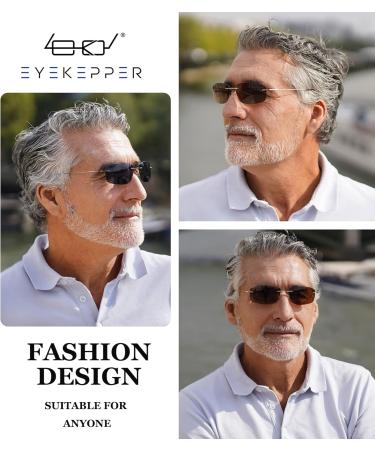 Shop Eyekepper Rimless Titanium Polarized Sunglasses - Gold/Brown Lens | International Shipping Available - Buy Online on GoSupps.com