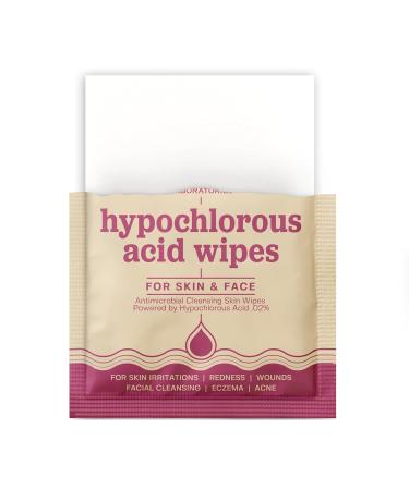 BASE LABORATORIES Hypochlorous Acid Wipes - Saline Solution Skin & Face Cleansing Wipes | Soothes Irritations Acne & Eczema | 75 Wipes Pack - Buy Online on GoSupps.com