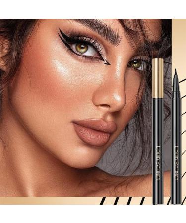 Liquid Eyeliner Waterproof High-Pigmented Liquid Eyeliner Black | Long-Lasting Smudge-Proof Eyeliner Eye Makeup Cosmetic for Wide and Bold Winged Eyeliners Cat Eye Liners - Buy Online on GoSupps.com