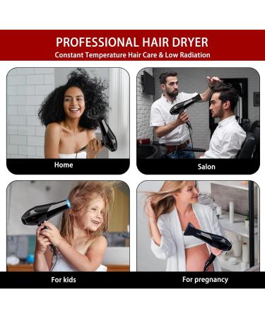 Buy Dongxw 3000W Professional Hair Dryer - Ionic Blow Dryer with Diffuser 2 Speed 3 Heat Settings for Salon & Travel - Black - Buy Online on GoSupps.com