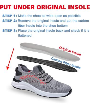 Carbon Fiber Insoles for Hallux Rigidus Pain Relief - Lightweight Shoe Inserts for Running - Women's Size 13, Men's Size 12 - Buy Online on GoSupps.com