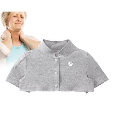 Jacekee shoulder thermopad non-loading neck wrap shoulder cushion-safe and comfortable neck-shoulder wrap for older people in air-conditioned rooms gray#f xl#f