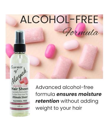 Bubble Gum Scented Hair Sheen Spray for All Hair 4oz | Alcohol-Free Hair Shine Spray for Natural & Chemically Treated Hair | Hydrating Hair Oil Spray for Dry Damaged Hair - Buy Online on GoSupps.com