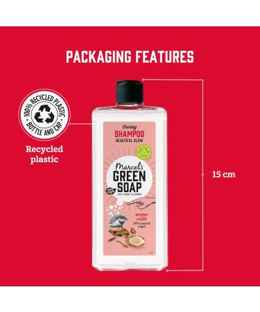  Marcel's Green Soap Marcel's Green Soap Shampoo Argan & Oudh Scent enriched with natural oils 97% natural 98% biodegradable vegan 300 ml Gentle care for hair and planet - Buy Online on GoSupps.com